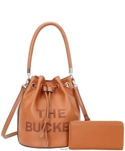 The Bucket Hobo Bag with Wallet TB-9018W BROWN